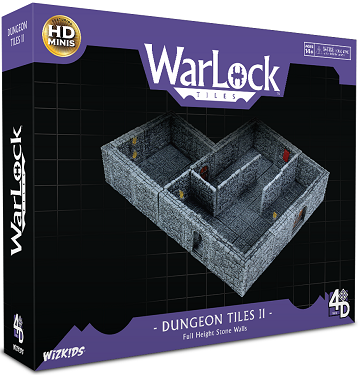 Warlock Tiles: Dungeon Tiles II- Full Height Stone Walls 