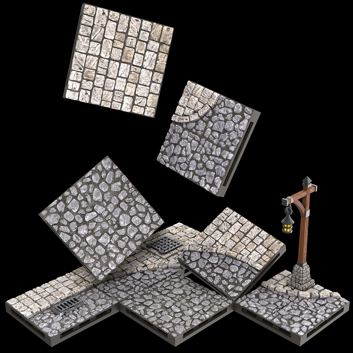 Warlock Tiles: Town & Village- Town Square 