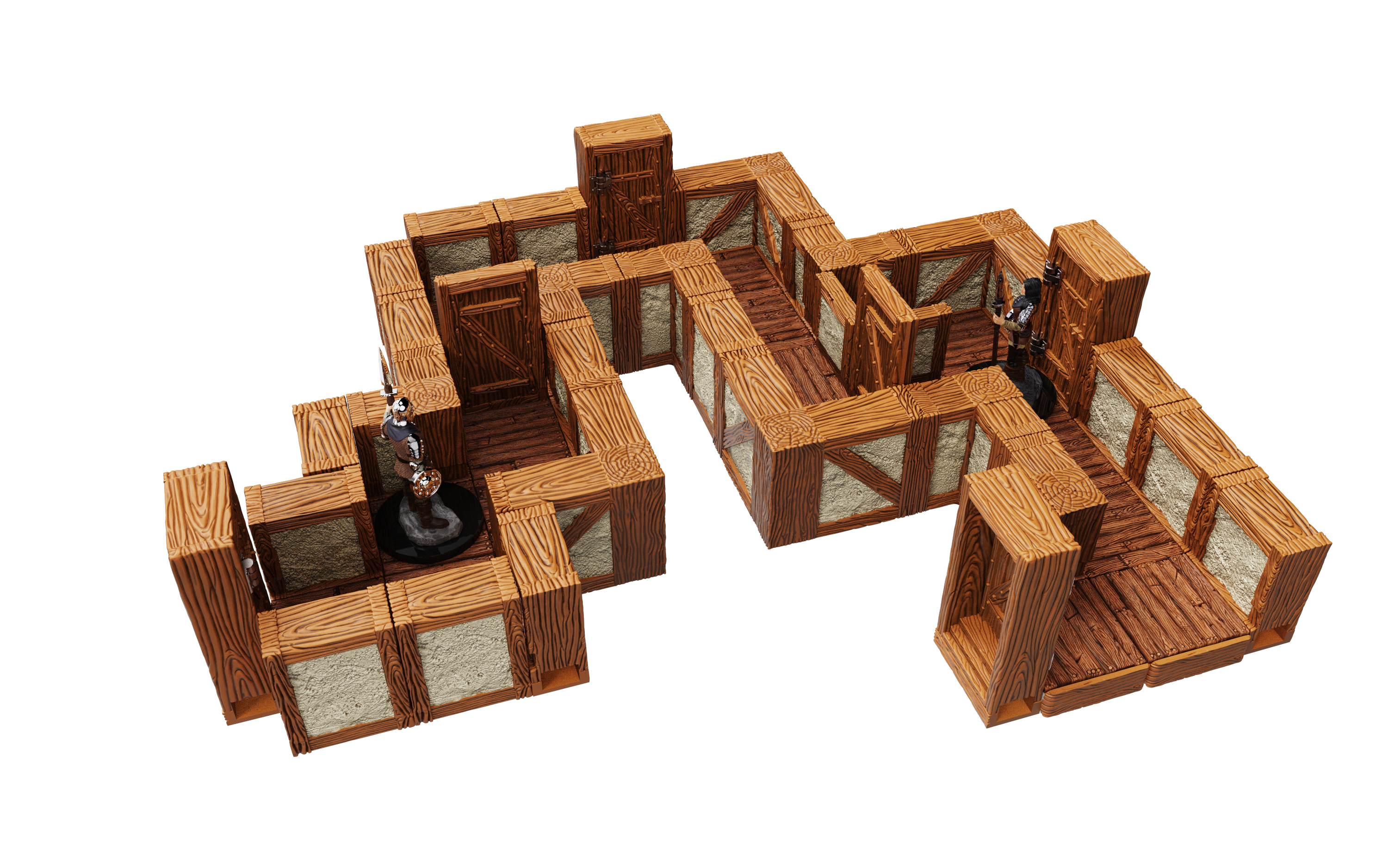 Warlock Tiles: Town & Village- 1" Straight Walls Expansion 