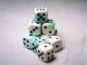 Chessex (26644): D6: 16mm: Gemini: White Teal/Black 