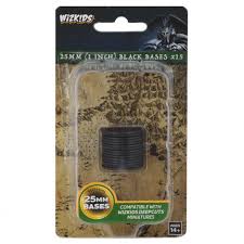 WizKids Deep Cuts: Black 25MM Round Bases (15) 