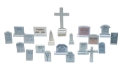 Woodland Scenics: 20 Tombstones HO Scale Kit 