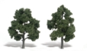 Woodland Scenics: Ready Made Realistic Trees: Medium Green- 2 Trees (5" - 6") 