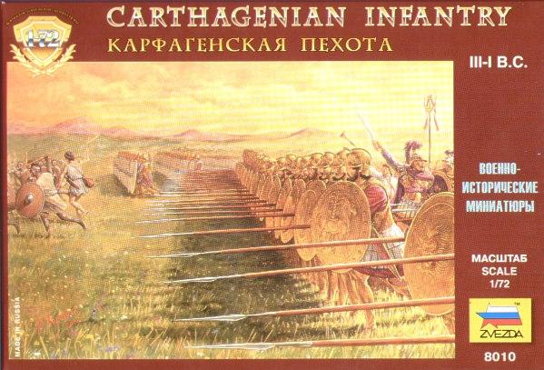 Zvezda Historical 1/72 Scale: Carthagenian Infantry 
