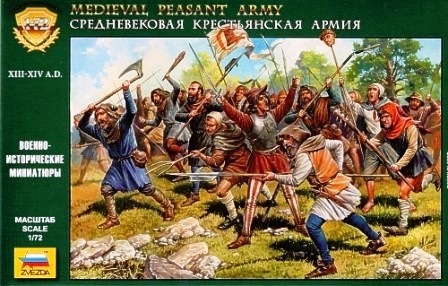 Zvezda Historical 1/72 Scale: Medieval Peasant Army 