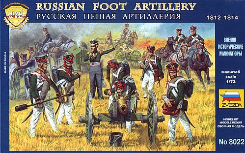 Zvezda Historical 1/72 Scale: Russian Foot Artillery 1812-1814 