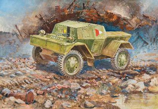 Zvezda Military 1/100 Scale: Snap Kit: British Armored Car Dingo Mk-1 