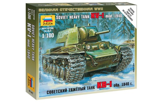Zvezda Military 1/100 Scale: Snap Kit: Soviet Heavy Tank KV-1 