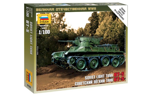 Zvezda Military 1/100 Scale: Snap Kit: Soviet Tank BT-5 