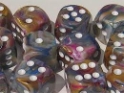 Chessex (27640): D6: 16mm: Festive: Carousel/White 
