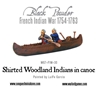 Black Powder: French Indian War 1754-1763: Shirted Woodland Indians in canoe - WG7-FIW-30