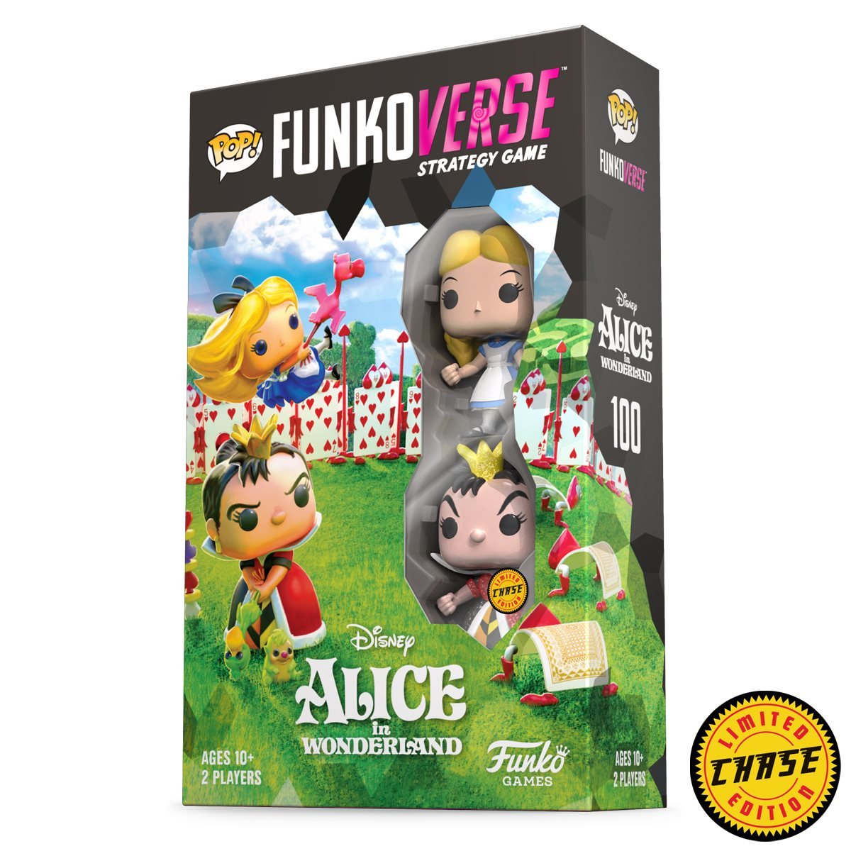 Funkoverse Strategy Game: Alice in Wonderland (2 Pk - Glitter Queen CHASE Version) 