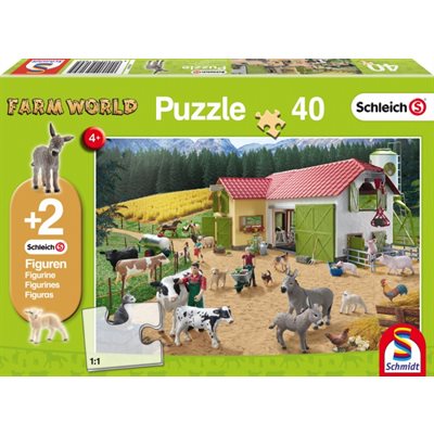 Schmidt Spiele Puzzle: A Day at the Farm (40) 