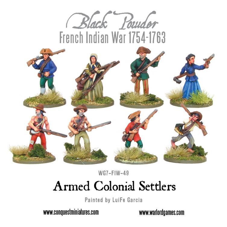 Black Powder: French Indian War 1754-1763: Armed Colonial Settlers 