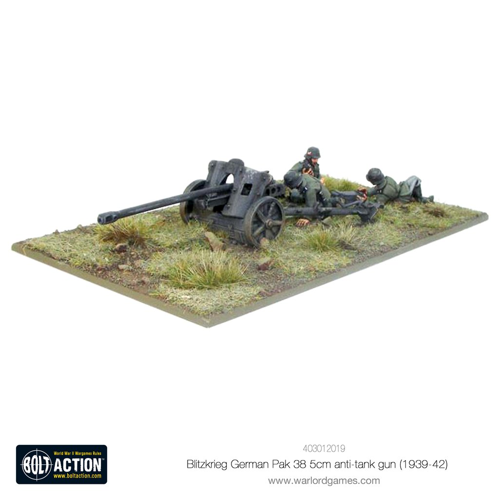 Bolt Action: German: Blitzkrieg German Pak 38 5cm anti-tank gun (1941-42) 