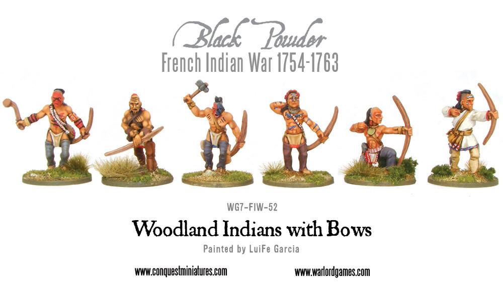 Black Powder: French Indian War 1754-1763: Woodland Indians with Bows 