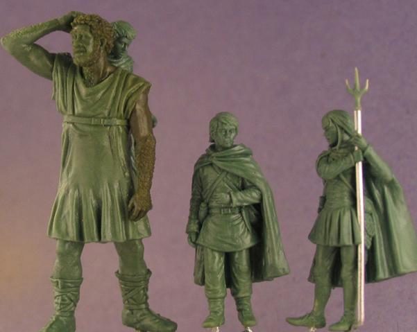Dark Sword Miniatures: A Game of Thrones: Hodor, Bran, Jojen and Meera Combo Pack with Bonus Diorama Base 