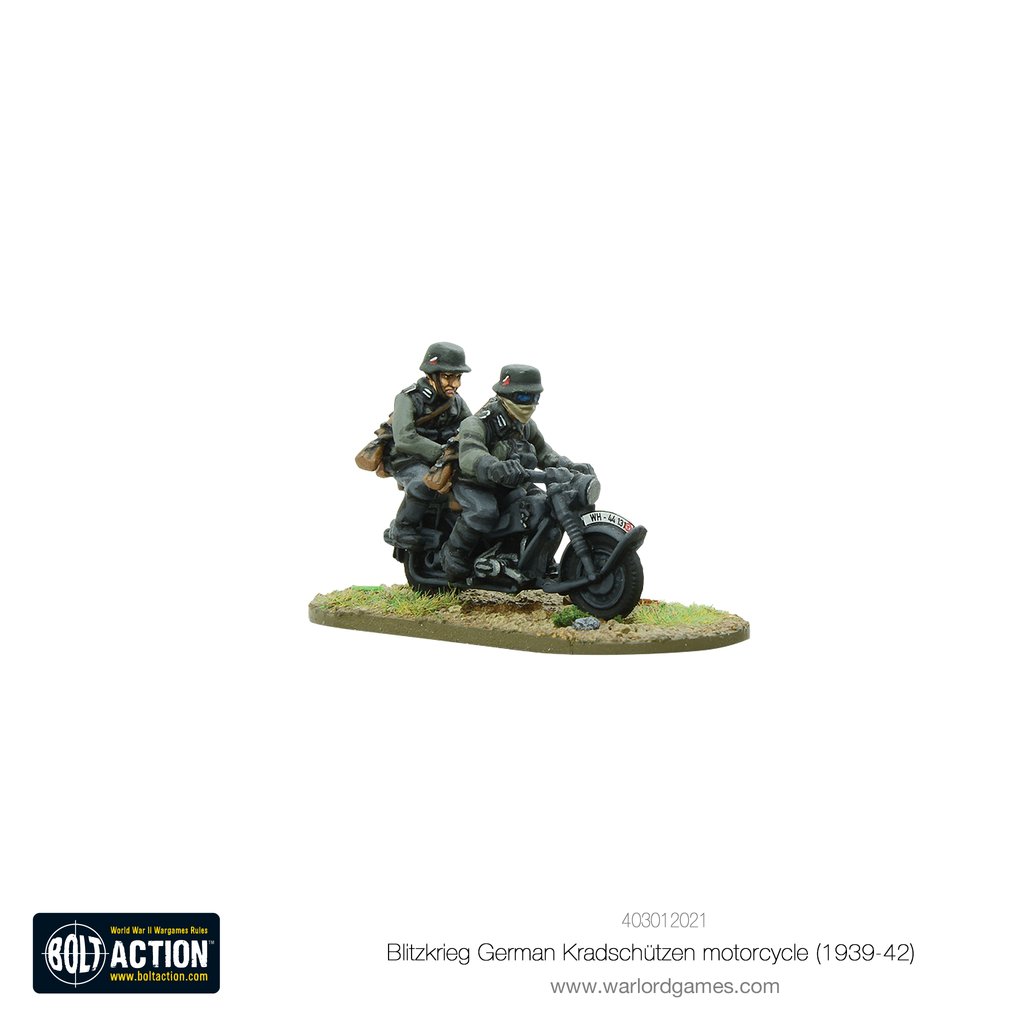 Bolt Action: German: Blitzkrieg German Kradschützen Motorcycle (1939-1942) 