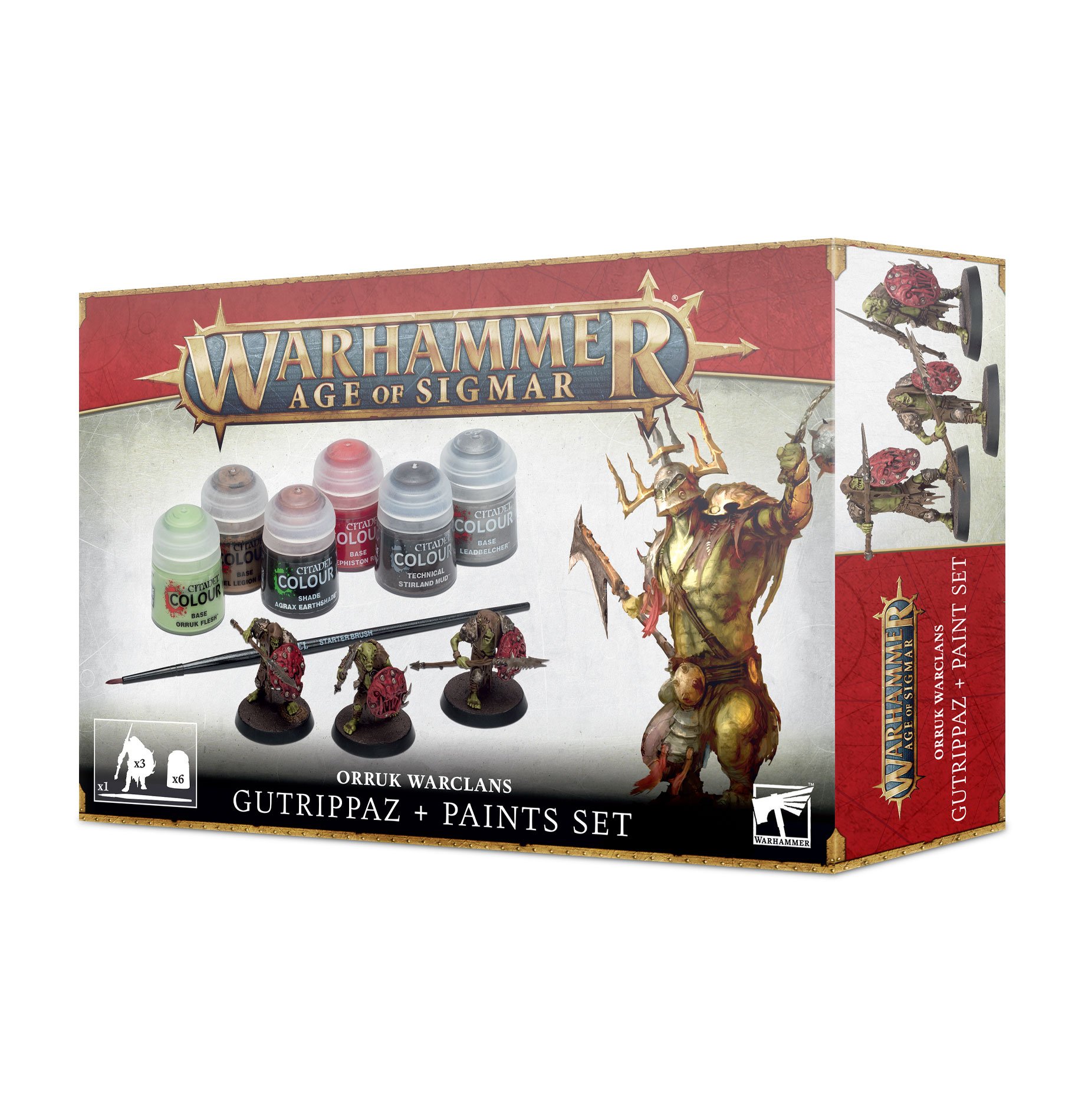 Warhammer Age of Sigmar: Orruk Warclans: Gutrippaz + Paints Set 